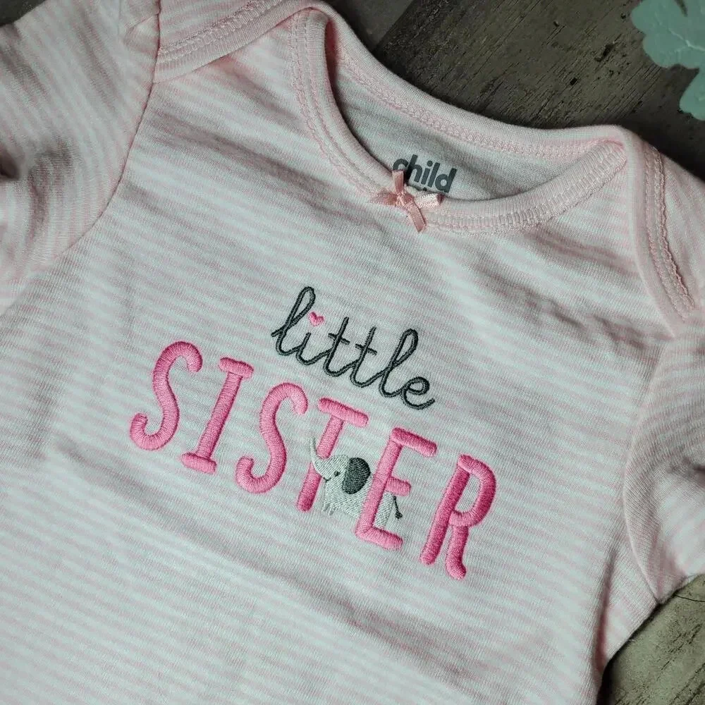 Child of Mine by Carter's Pink Little Sister Elephant Tops Bundle Size 18m NWOT